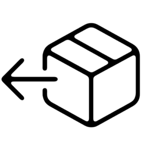 Sanag package icon indicating 14-day return policy for eligible products