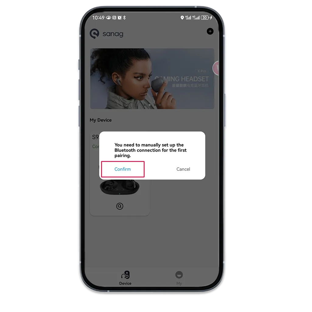 sanag app info to set connect in system bluetooth sanag app info to set connect in system bluetooth